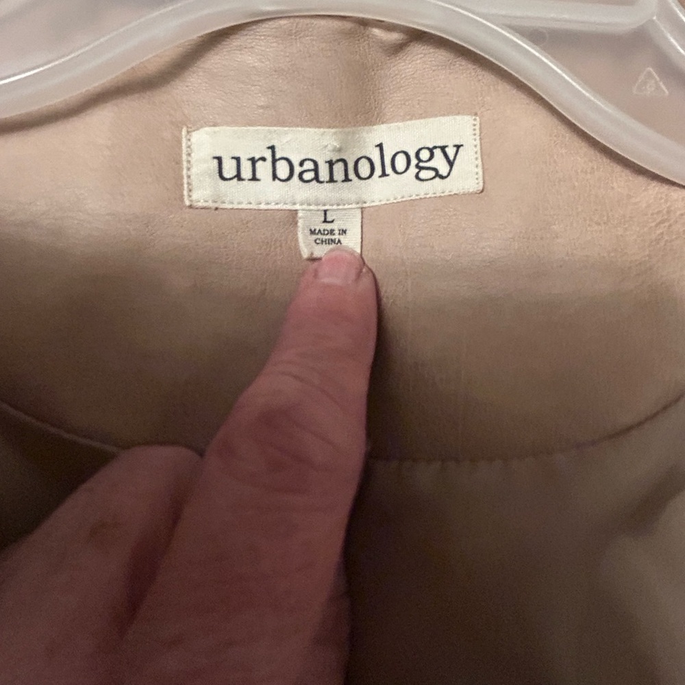 Urbanology Beige Faux Leather Moto Jacket - Picture 10 of 15